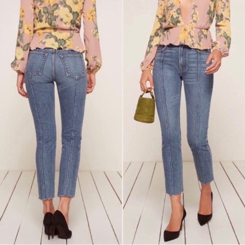 Reformation Seamed Jeans in Celtic Wash